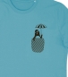 Mobile Preview: päfjes - Pinguin Paul mit Schirm - Fair Wear Bio Männer T-Shirt - Blau