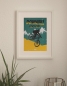 Mobile Preview: Downhill don’t chill - Poster A4 - Petrol/Yellow