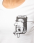 Mobile Preview: päfjes - Husky-Bar-Hund mit Schnaps - Brust Motiv - Fair Wear Frauen T-Shirt - White
