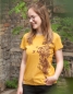Preview: Pflanzen & Kolibri - Frauen T-Shirt - Fair gehandelt aus Baumwolle Bio - Slub Gelb
