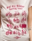 Preview: Auf die Räder fertig los! - Fair Wear Frauen T-Shirt - Heather Cream Pink