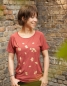 Mobile Preview: päfjes - goldene Ginkgoblätter - Fair gehandeltes Modal Frauen T-Shirt - Marsala