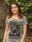 Preview: Katze Minka Fauch - Fair Wear Frauen T-Shirt - Mid Heather Grey