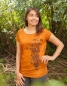 Preview: Pflanzen Kolibri V2 - Fair gehandeltes Tencel Frauen T-Shirt - Curry