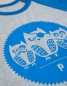 Preview: 3er Eulen Gang - Fair Wear Kinder Baseball Bio T-Shirt - Blau/Grau