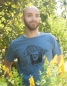 Preview: päfjes - Björn der Bär & Fido der Fisch - Fair gehandeltes Männer T-Shirt - Slub Blue