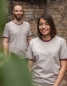 Preview: päfjes - Basic Ringer Unisex T-Shirt - Fair gehandelt aus Baumwolle Bio Slub - Taupe