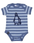 Mobile Preview: päfjes - Baby Body - Pinguin Paul - Blau Stripes