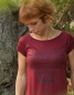 Preview: päfjes - ZickZack Zacken - Fair gehandeltes TENCEL™ Lyocell Frauen T-Shirt - Rot