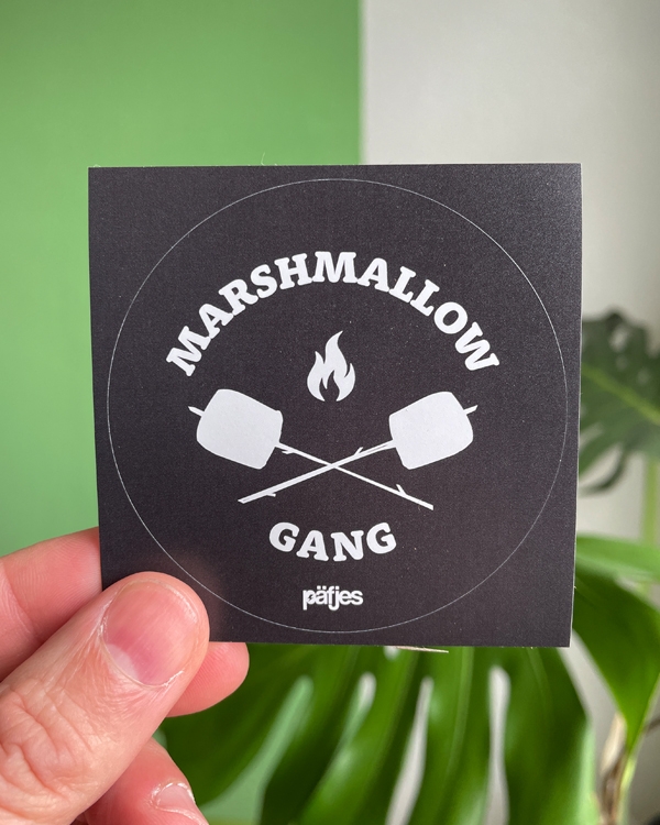 päfjes - Marshmallow Gang - Sticker 5er Set - Schwarz