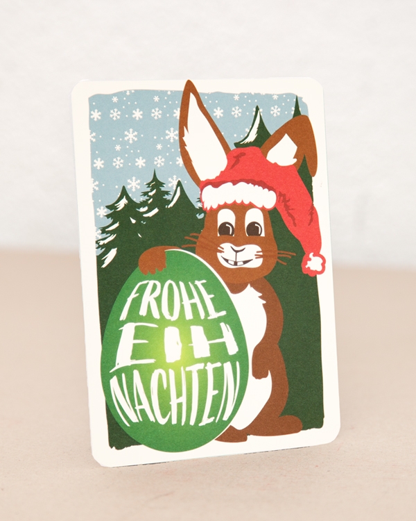 päfjes - Hase wünscht Euch Frohe Eihnachten - Postkarte A6