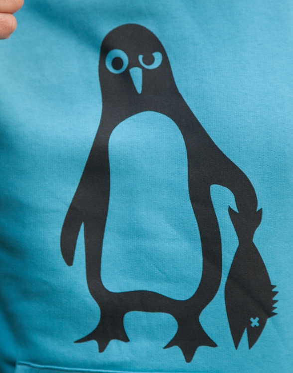 päfjes - Pinguin Paul - Unisex Fair Wear Bio Hoodie - Light Azur