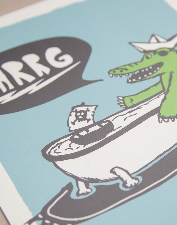 Badewannen Piratengeschichten mit Kriss Kroko - AARRGG - Poster A4