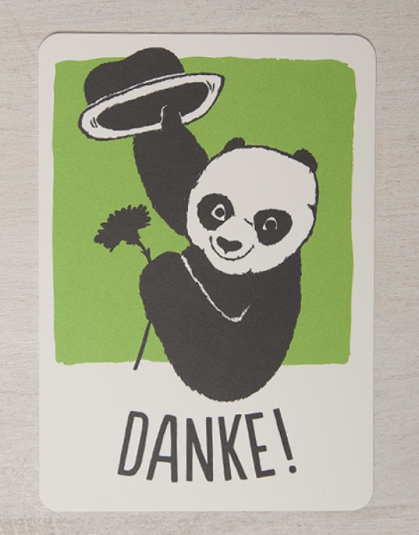 päfjes - Danke Pow Panda  - Postkarte