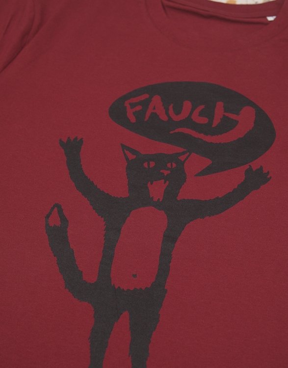 päfjes - Kater Ferdinand Fauch - Fair Wear Bio Männer T-Shirt - Bordeaux