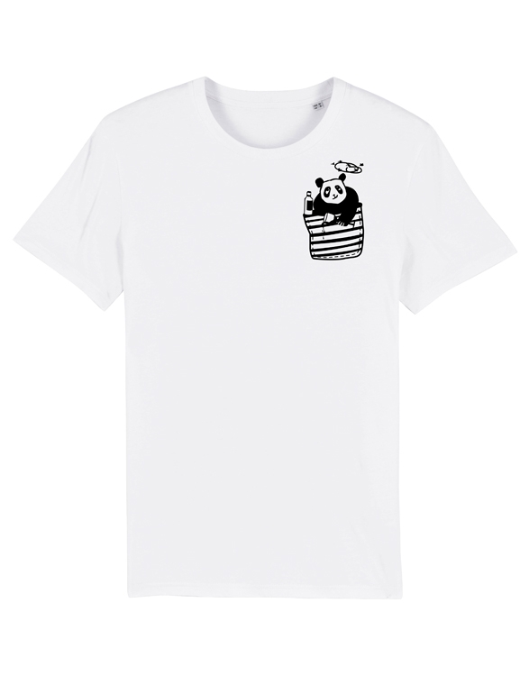 Pingzi Panda - Brust Motiv - Fair Wear Männer T-Shirt - White