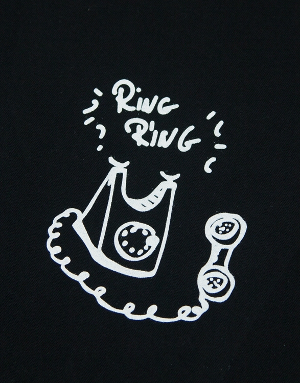 päfjes - Ring Ring Telefon - Brust Motiv - Fair Wear Männer T-Shirt - Schwarz