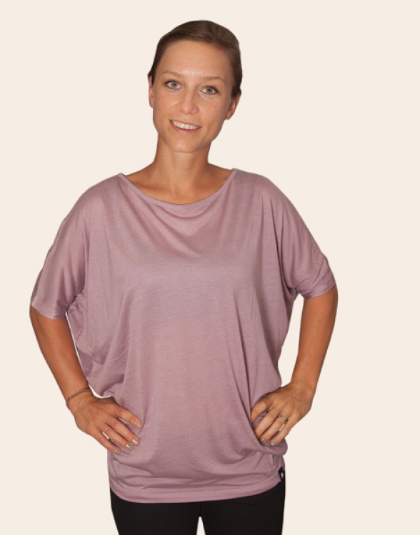 Kurzarm Flow T-Shirt Lilac / Rosa Basic