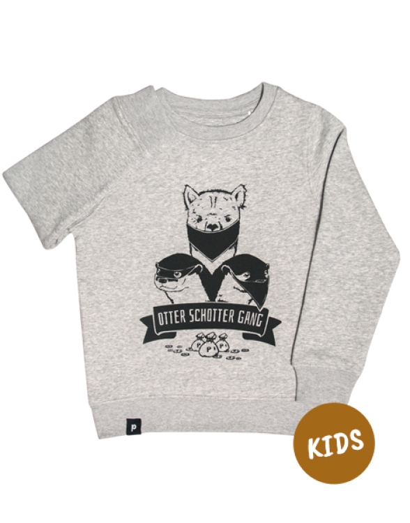 Otter Schotter Gang - Fair Wear Kinder Sweater - Heather Grey
