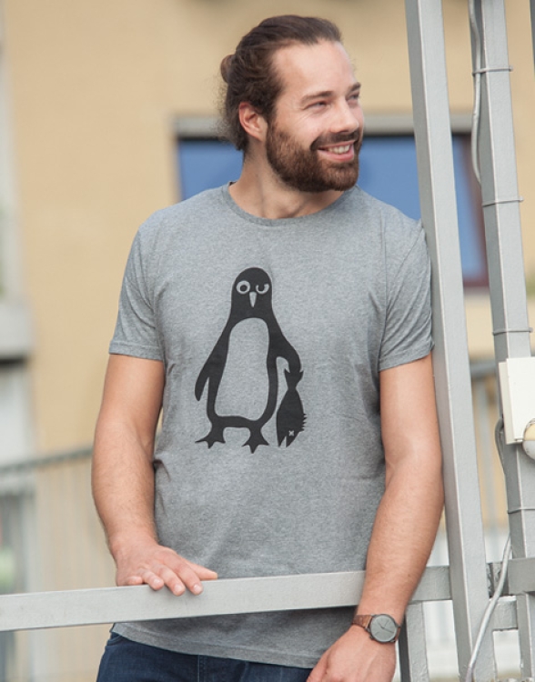 Pinguin Paul - Fair Wear Männer T-Shirt - Heather Grey