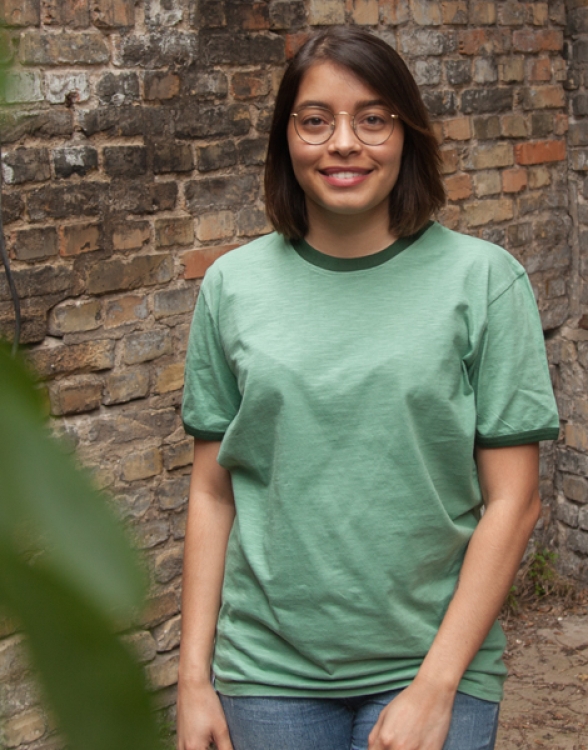 päfjes - Basic Ringer Unisex T-Shirt - Fair gehandelt aus Baumwolle Bio Slub - Grün