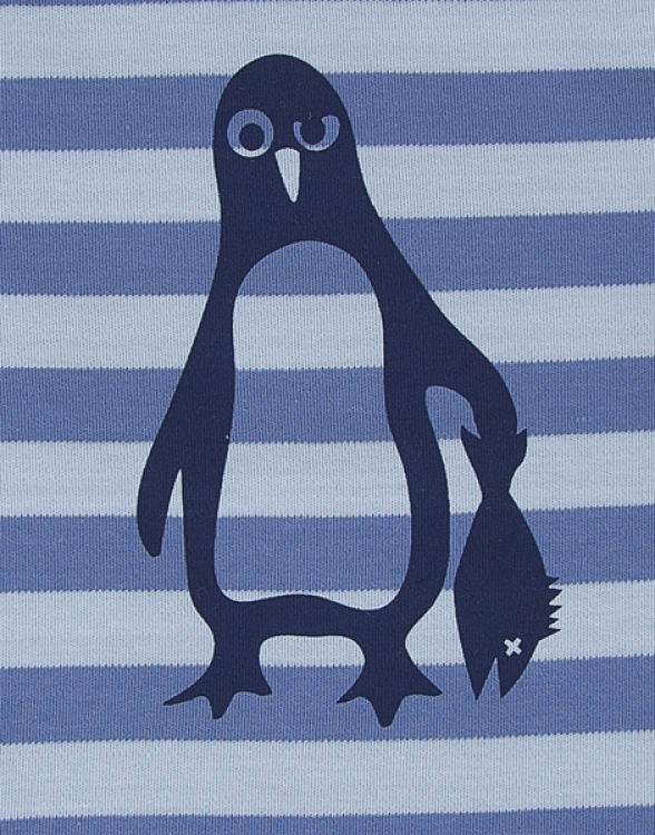 päfjes - Baby Body - Pinguin Paul - Blau Stripes