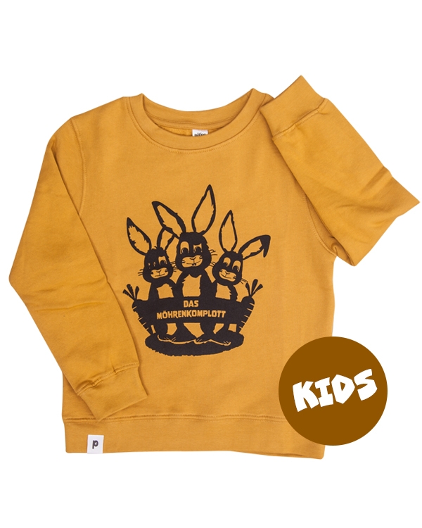 päfjes - Das Hasen Möhrenkomplott  - Kinder Bio Sweater - Organic Cotton - Gelb