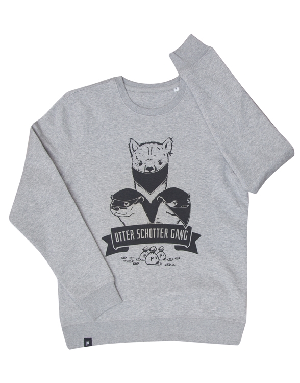 päfjes - Otter Schotter Gang - Fair Wear Unisex Sweater - Heather Grey