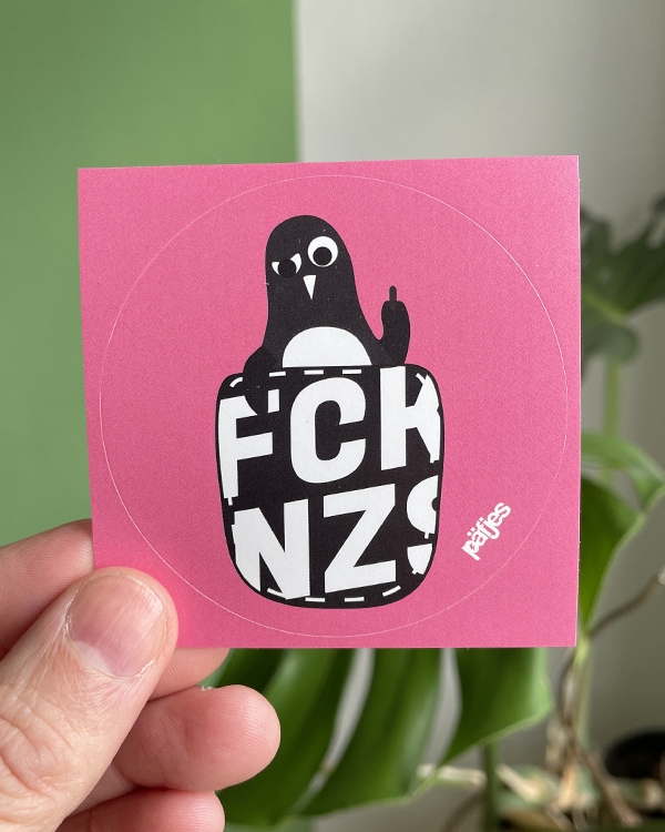 päfjes - Pinguin Paul mag keine Nzs - Sticker 5er Set - Pink