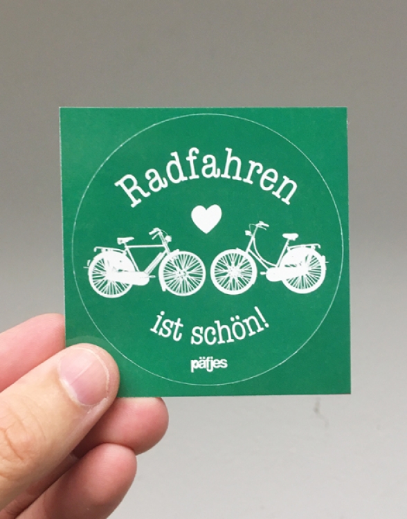 Radfahren ist schön - Sticker 5er Set - Grün