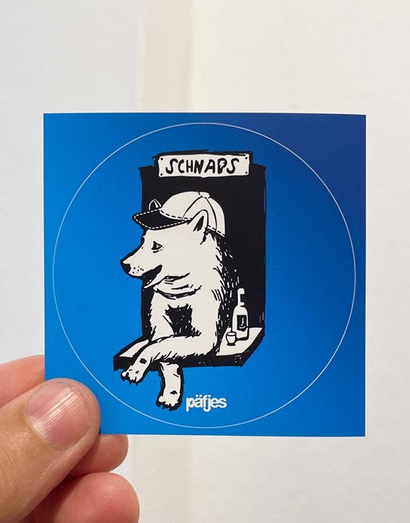 päfjes - Husky Bar Schnaps - Sticker 5er Set - Blau