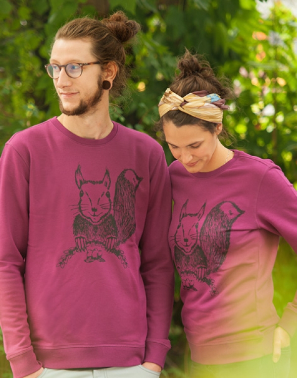 päfjes - Eichhörnchen Fair Wear Sweater Lila