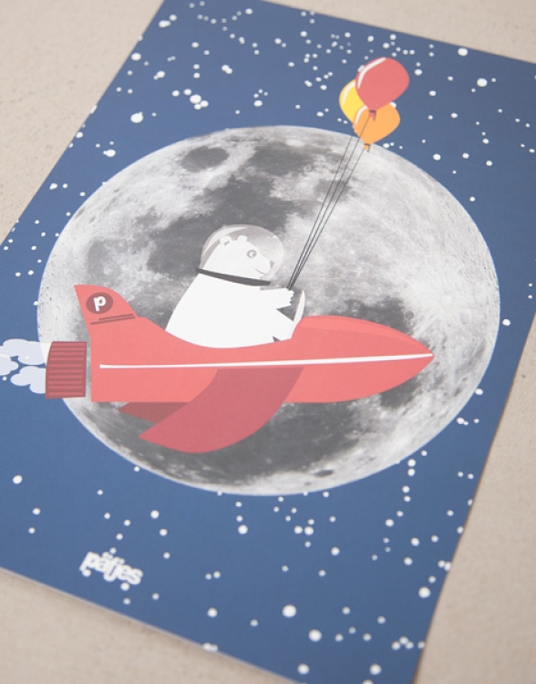 Ronny Rakete der Astronauten Bär - Poster A4