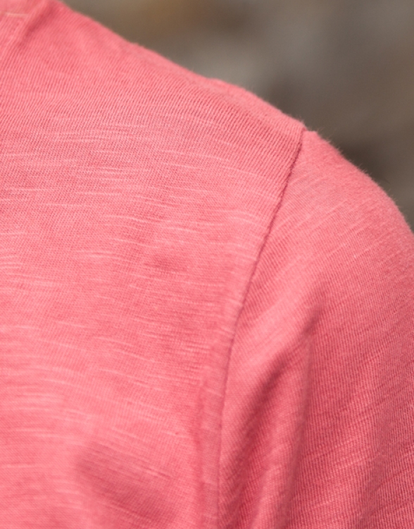 päfjes - Basic Frauen T-Shirt - Fair gehandelt aus Baumwolle Bio - Slub Light Cranberry