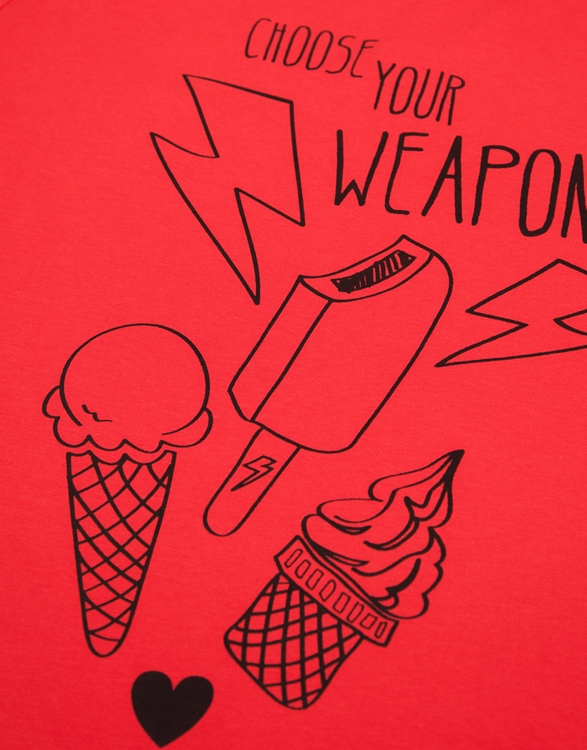 päfjes - Choose Your Weapon / Sommer Eis - Fair Wear Männer Bio T-Shirt - Red