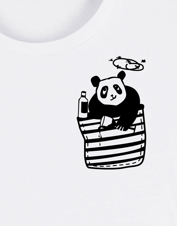 päfjes - Pingzi Panda - Brust Motiv - Fair Wear Männer T-Shirt - White