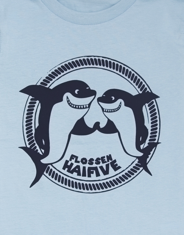 päfjes - Hai Flossen Haifive - Fair Wear Kinder Bio T-Shirt - Hellblau