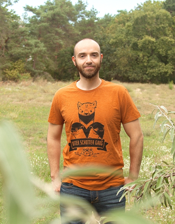 päfjes - Otter Schotter Gang - Fair gehandeltes Männer T-Shirt - Slub Orange