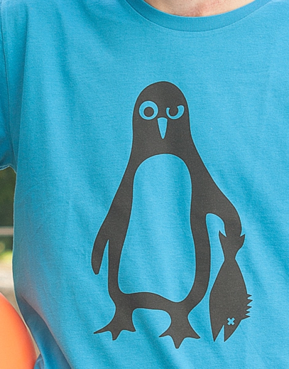 päfjes - Pinguin Paul - Fair Wear Männer T-Shirt - Azur