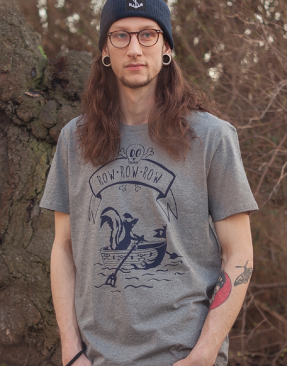 päfjes - Sven Stinktier der Pirat - Fair Wear Männer T-Shirt - Heather Grey