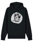 Preview: päfjes - Nashorn der Brecher Gravel / Rennrad - Unisex Fair Wear Bio Hoodie - Black