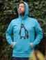 Preview: päfjes - Pinguin Paul - Unisex Fair Wear Bio Hoodie - Light Azur