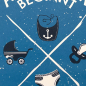 Preview: päfjes - Geburt - Das Abenteuer beginnt / Boy - Postkarte - Blau