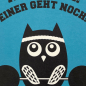 Preview: päfjes - Sport Eule / Komm, einer geht noch - A6 Postkarte
