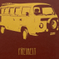 Preview: päfjes - Freiheit Camper Bus Travel - Postkarte - Braun/Gelb