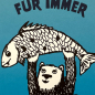 Preview: päfjes - Freude Björn Bär und Fido Fisch - Postkarte A6 - Blau
