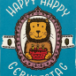 Preview: päfjes - Löwen Glückwünsche /Happy Geburtstag - A6 Postkarte