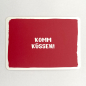 Preview: päfjes - Komm Küssen Spruchkarte - A6 Postkarte - Rot