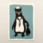 Preview: päfjes - Maritim / Martin der Pinguin Matrose mag das Meer - A6 Postkarte