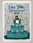 Preview: päfjes - 1 Torte sagt mehr als 1000 Worte  - Postkarte - Blau